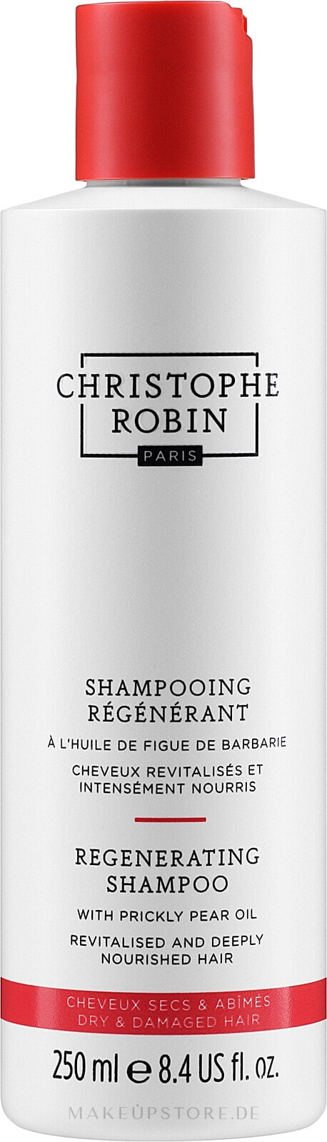 Shampoo mit Opuntienöl für trockenes und geschädigtes Haar - Christophe Robin Regenerating Shampoo with Prickly Pear Oil