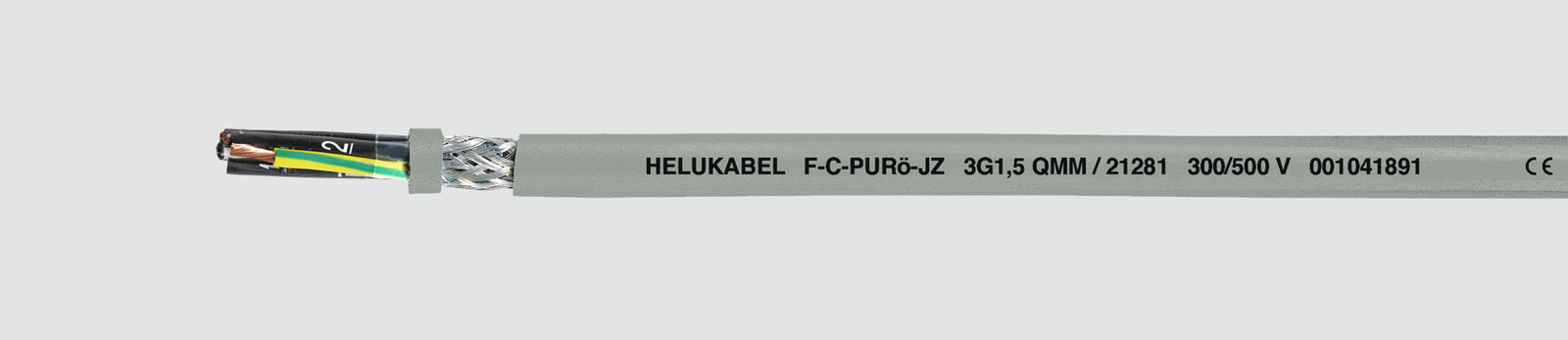 Helukabel F-C-PURö-JZ - Low voltage cable - Grey - Polyvinyl chloride (PVC) - Cooper - 1.5 mm² - 147 kg/km