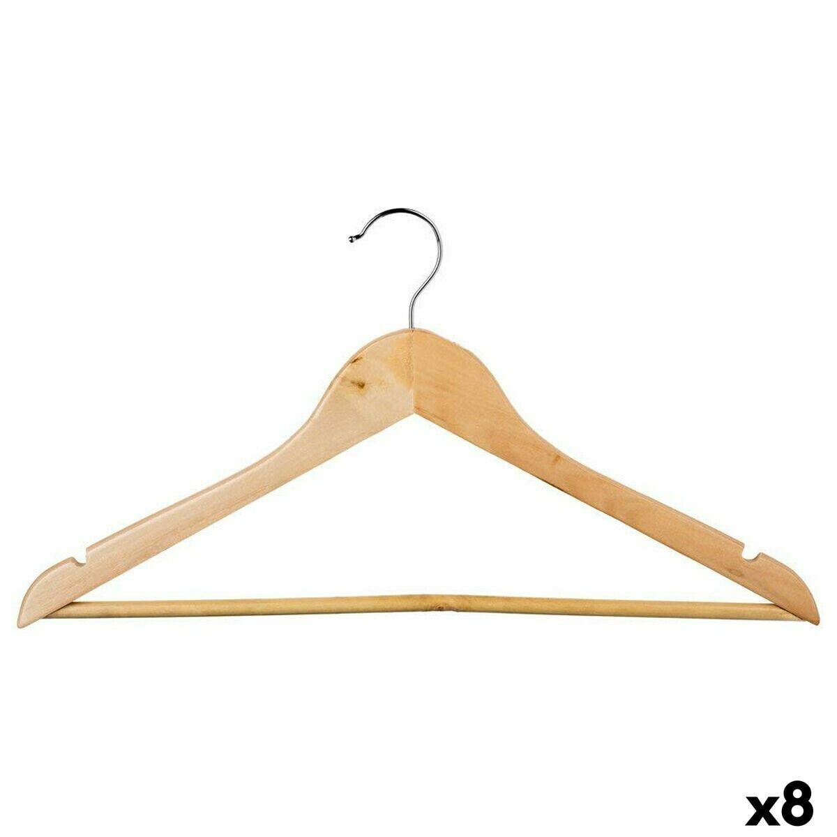 Hangers 5five 45 x 23 cm Natural Wood Brown 8 Pieces