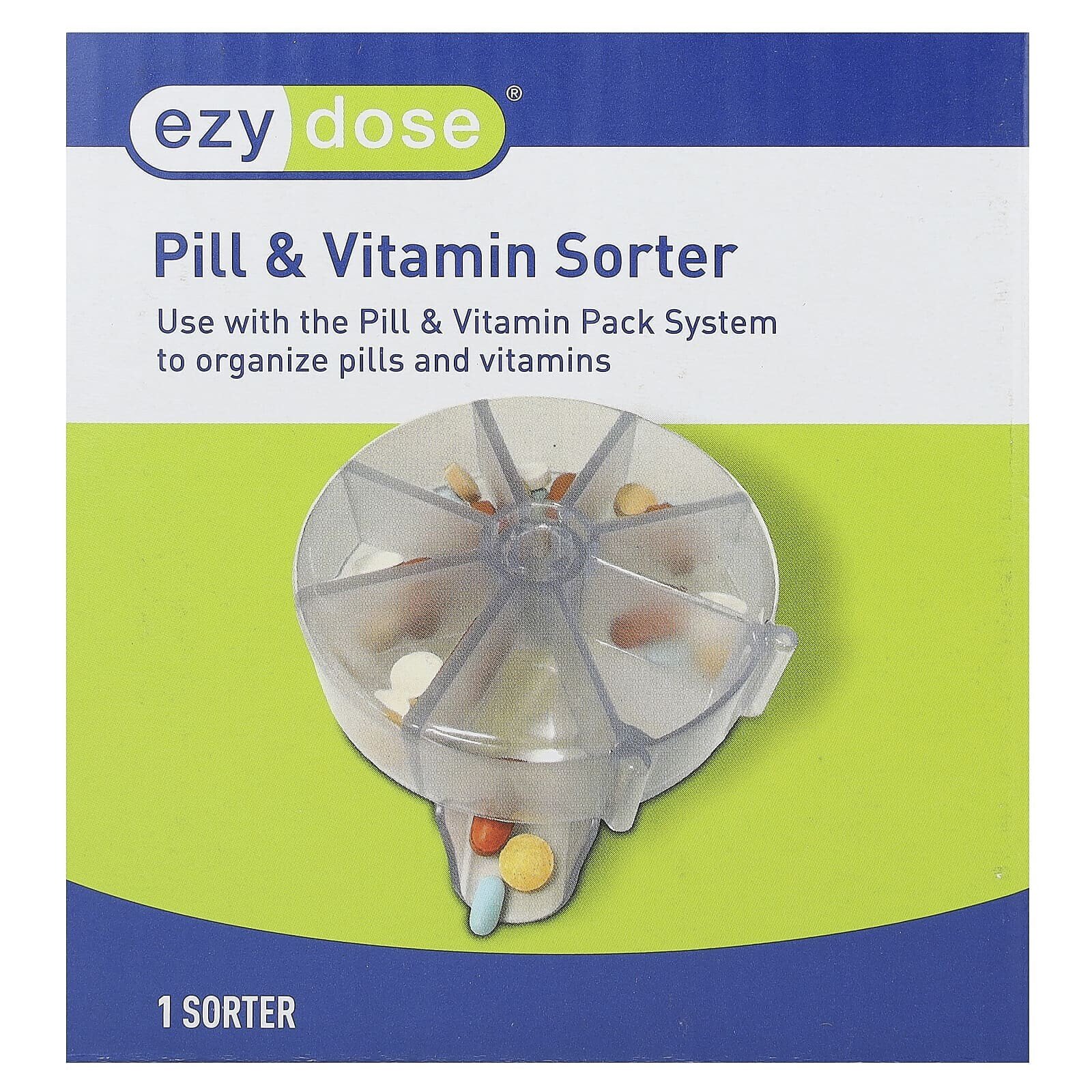 Pill & Vitamin Sorter, 1 Count