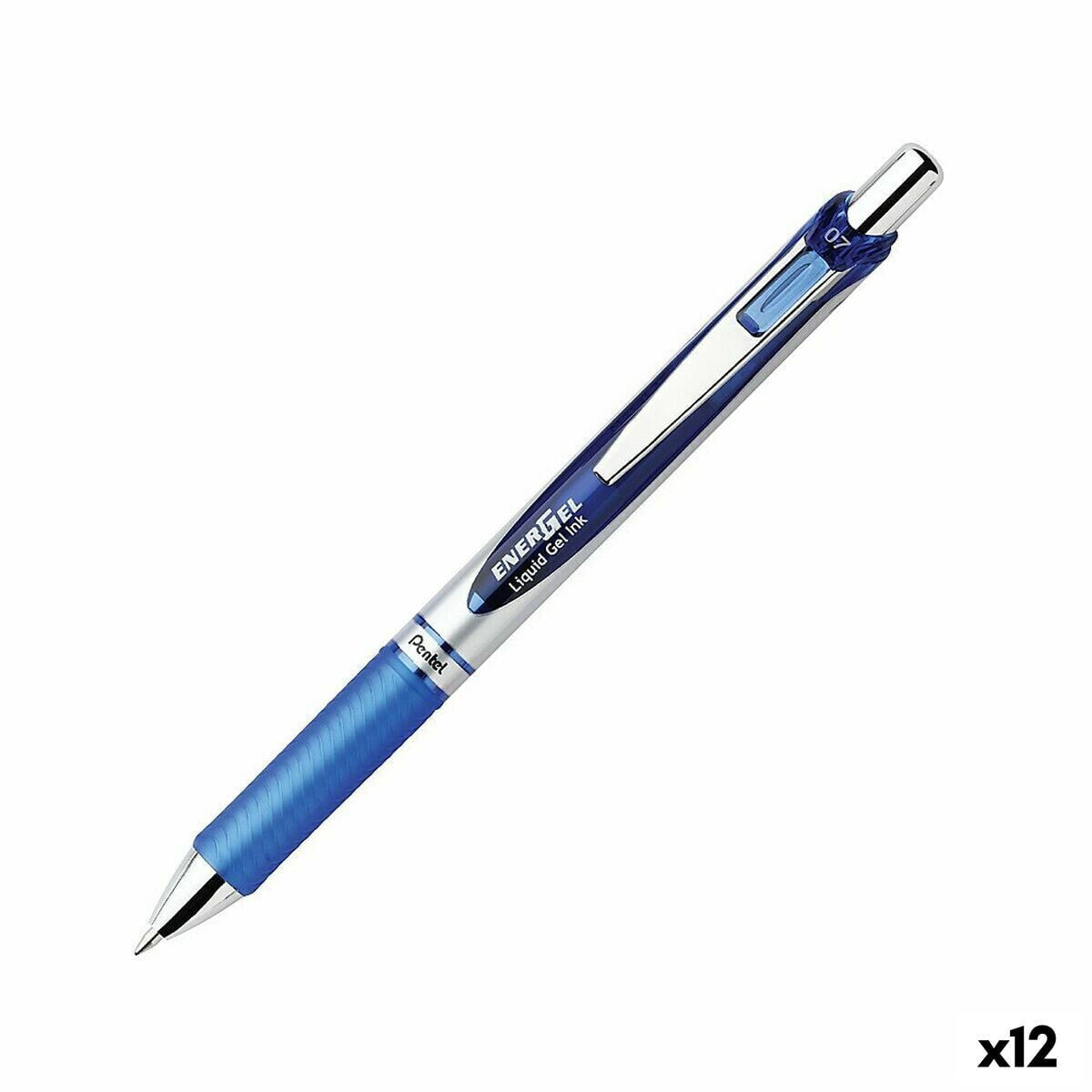 Gel pen Pentel Energel XM Klick 0.7 Blue 12 Pieces