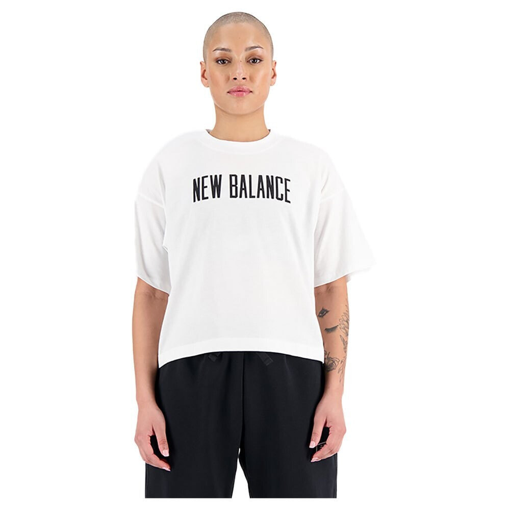 NEW BALANCE Relentless Heathertech Cropped Short Sleeve T-Shirt