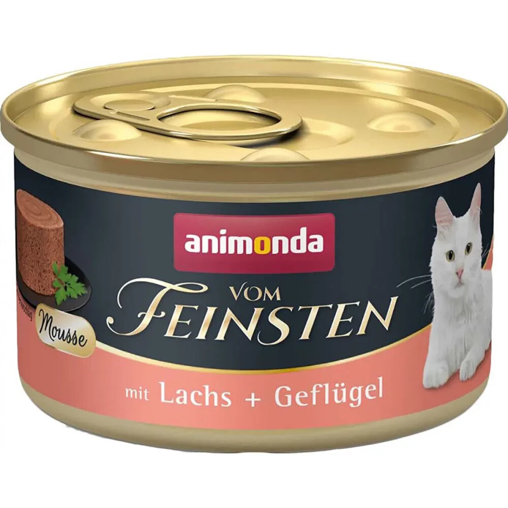 ANIMONDA Vom feinsten mousse salmon and poultry wet cat food 85g