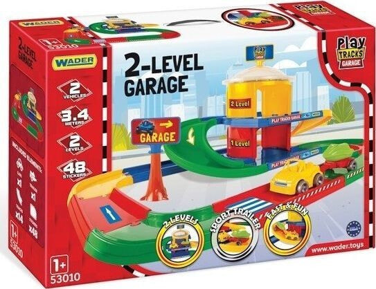 Детская парковочная станция или гараж для мальчиков Wader Wader Play Tracks Garaz 2-poziomowy