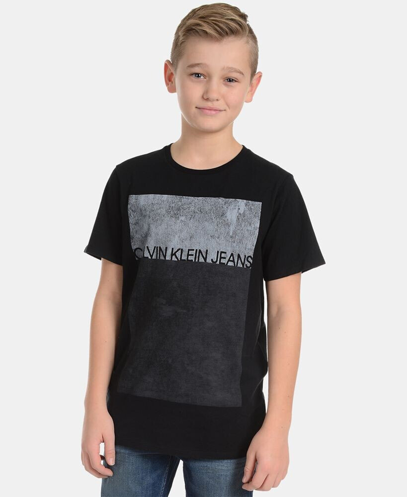 Calvin Klein big Boys Graphic-Print Cotton T-Shirt