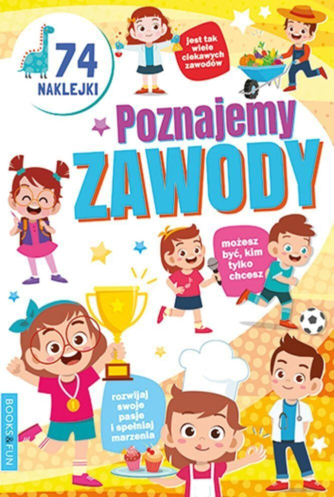 Раскраска для рисования Junior Kolorowanka. Poznajemy Zawody z naklejkami