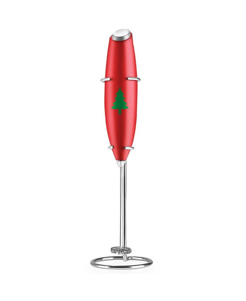 Zulay Kitchen milk Frother With Stand Christmas Edition