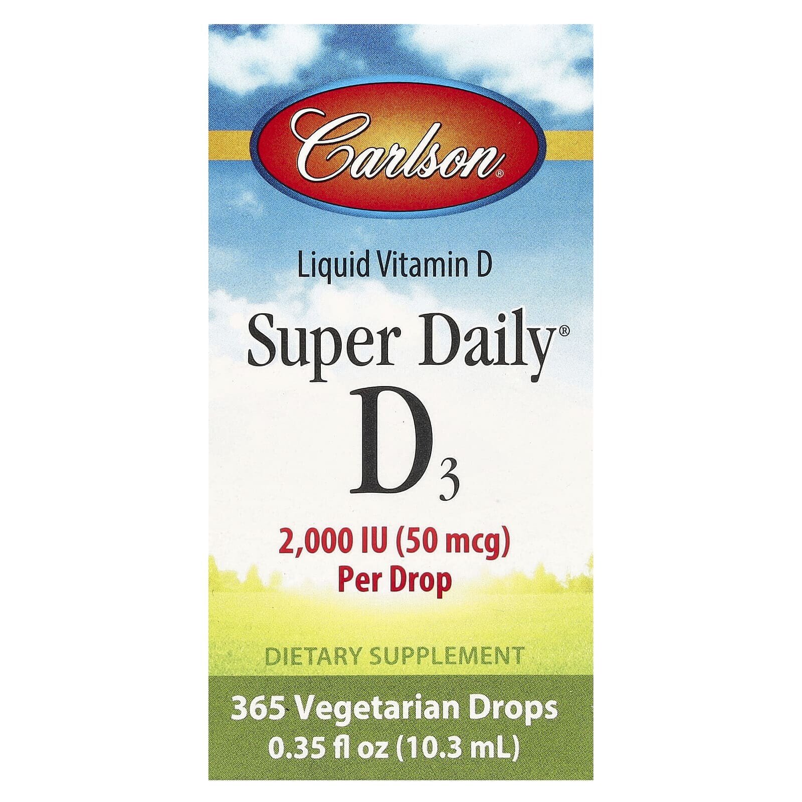 Super Daily® D3, 25 mcg (1,000 IU), 0.35 fl oz (10.3 ml)