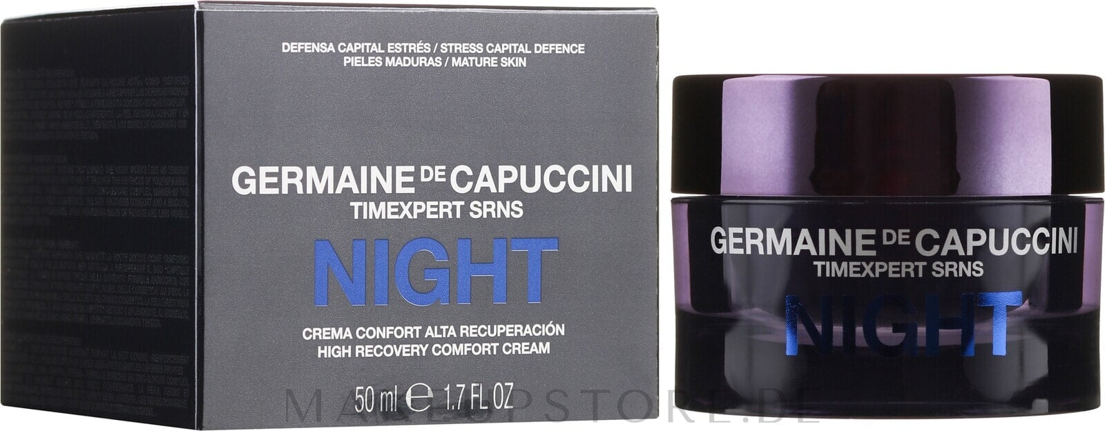 Intensiv regenerierende Nachtcreme mit Avocado- und Sojaöl - Germaine de Capuccini Timexpert SRNS Night High Recovery Comfort Cream