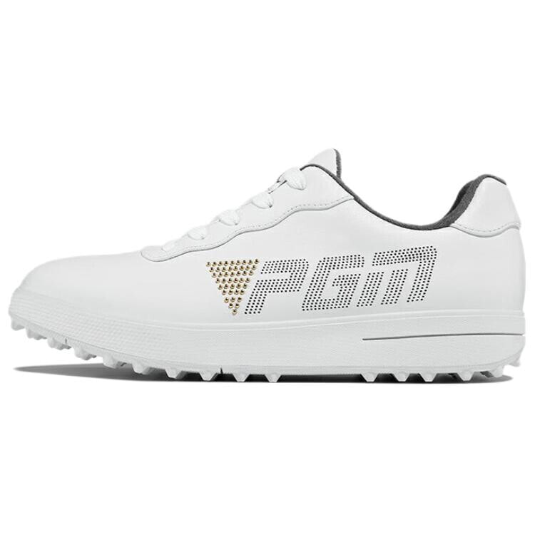 PGM Golf Shoes Women's Low-Top White Gold