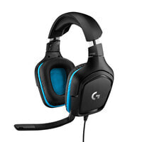 Logitech G G432 7.1 Surround Sound Wired Gaming Headset - Wired - Gaming - 20 - 20000 Hz - 280 g - Headset - Black - Blue