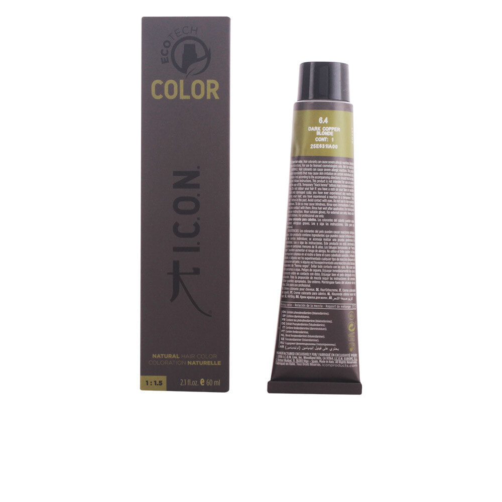 Icon Ecotech Color Natural Hair Color No. 6.4 Dark Copper Blonde Натуральная краска для волос, оттенок медный темно-русый 60 мл