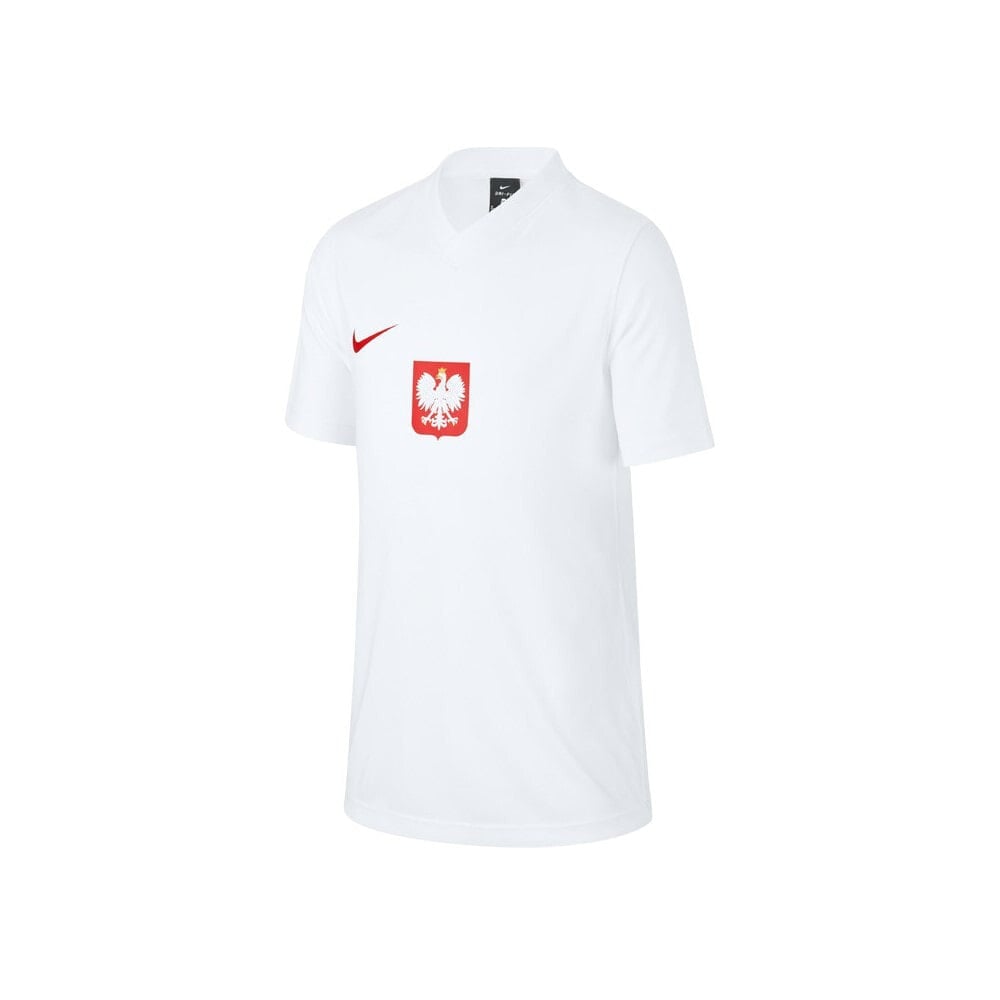 Мужская спортивная футболка белая с логотипом Nike JR Polska Breathe Football