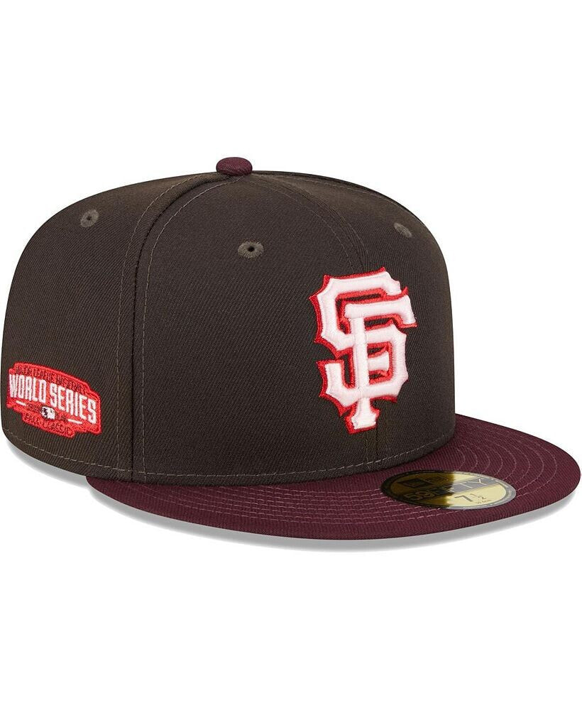 New Era men's Brown, Maroon San Francisco Giants Chocolate Strawberry 59FIFTY Fitted Hat