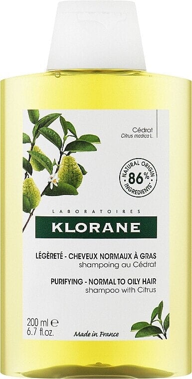 Klärendes Shampoo - Klorane Purifying Normal to Oily Hair with Citrus Shampoo