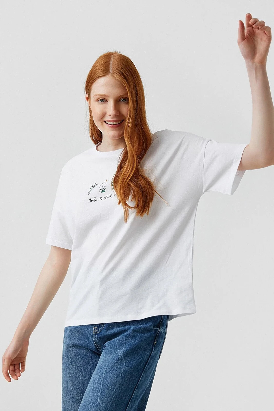 Kadın Kırık Beyaz T-Shirt 2YAL18267IK