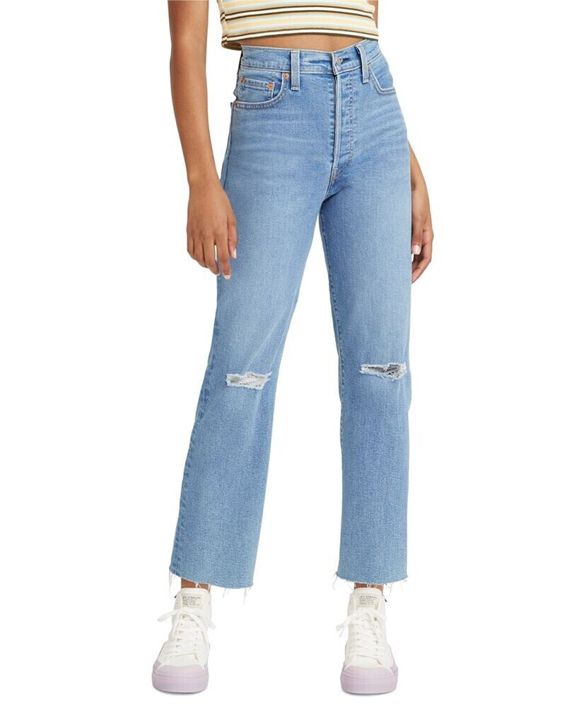 Levi's women's Ribcage Ultra High Rise Straight Ankle Jeans
