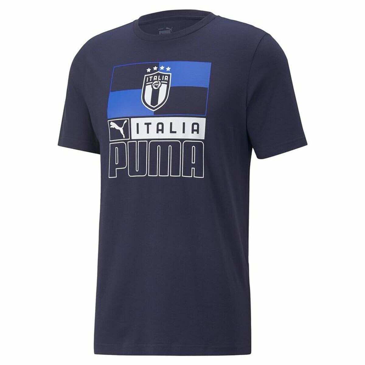Unisex Short Sleeve T-Shirt Puma Italia FIGC Dark blue