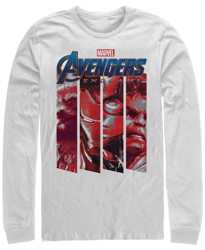 Marvel Men's Avengers Endgame Panel Logo, Long Sleeve T-shirt