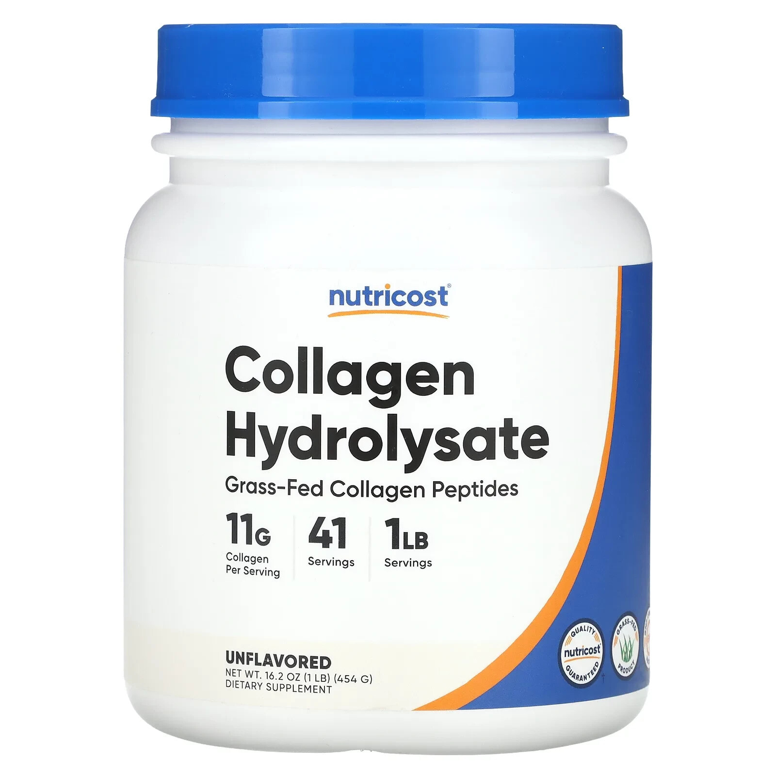 Nutricost, Collagen Hydrolysate, Unflavored, 11 g , 1 lb (16.2 oz)