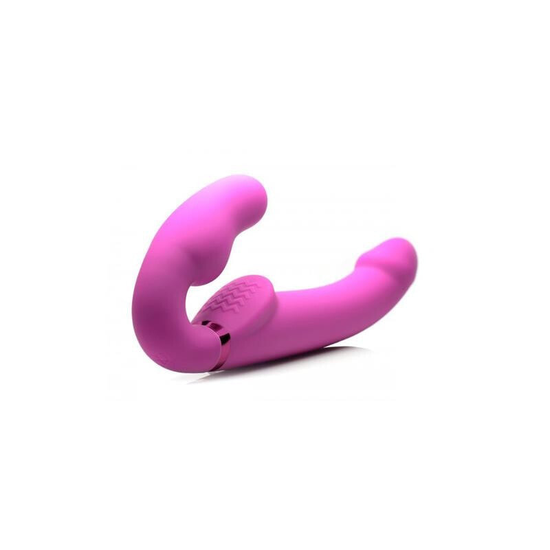 Вибратор STRAP U Inflatable Strapless Strap-on Inflatable Function with Remote Control Pink