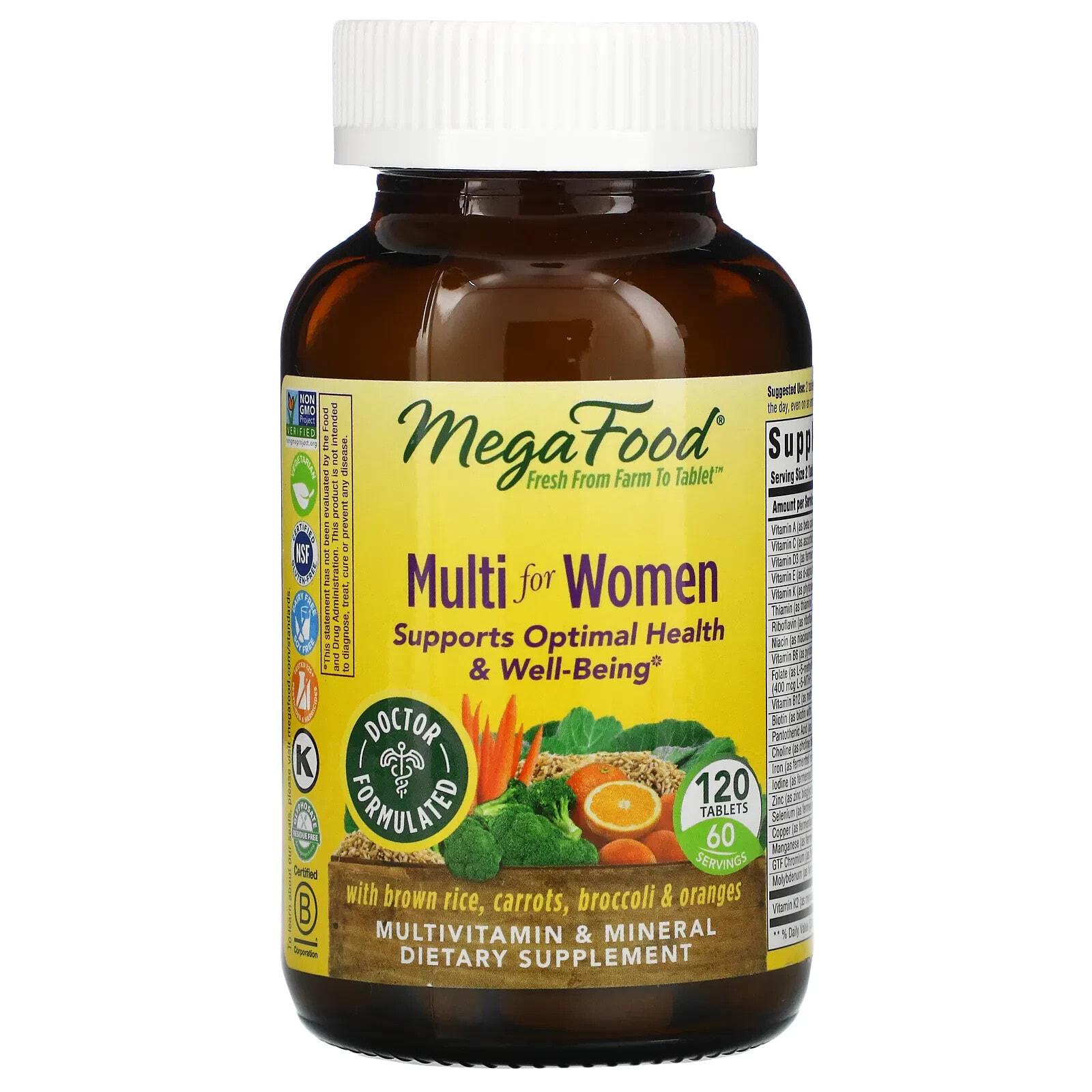 Мегафудс, комплекс витаминов и микроэлементов для женщин, 60 таблеток