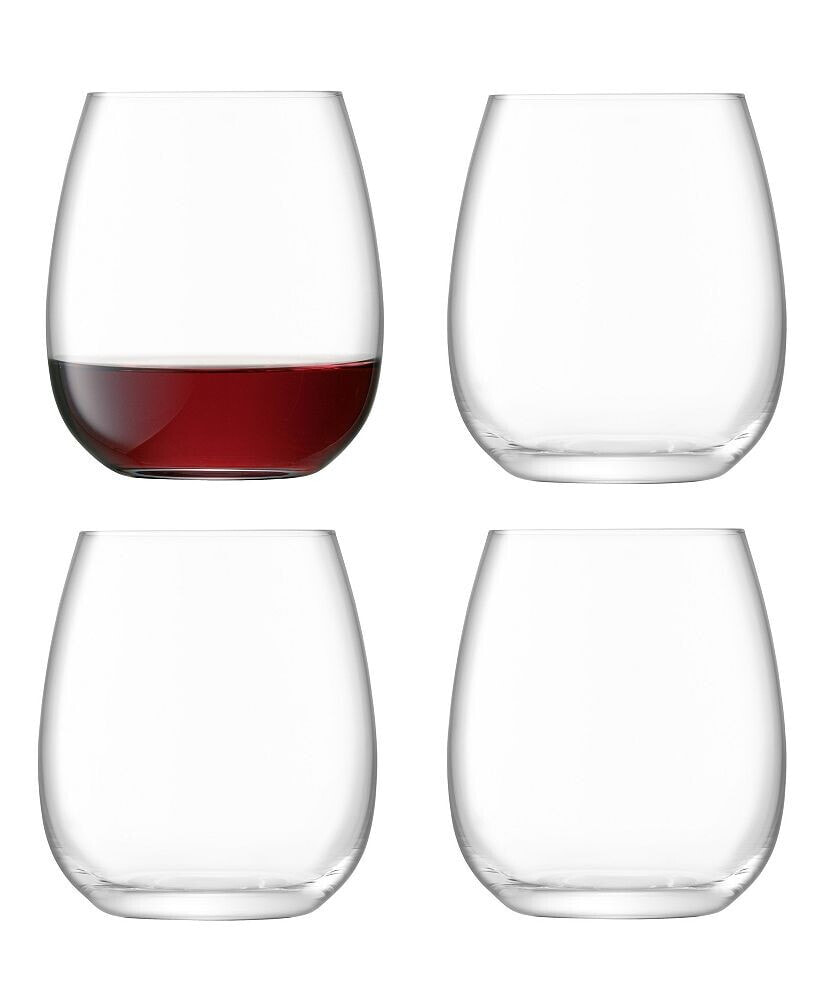 LSA International borough Stemless Glass 15 oz Clear x 4