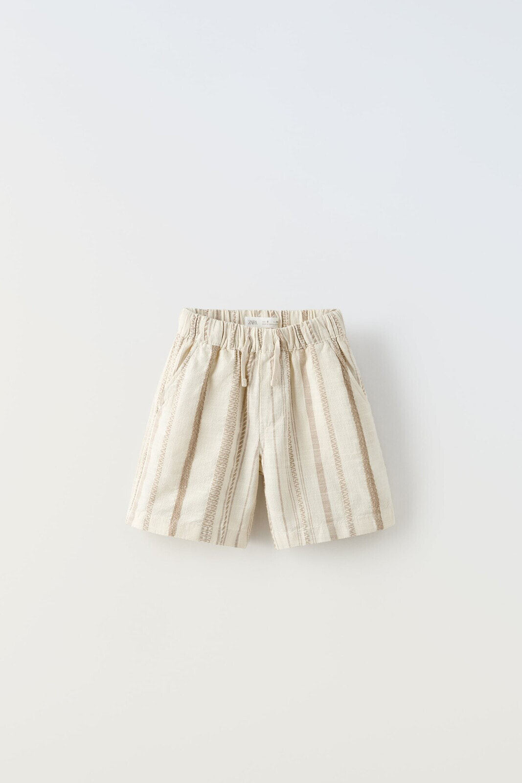 Striped rustic bermuda shorts
