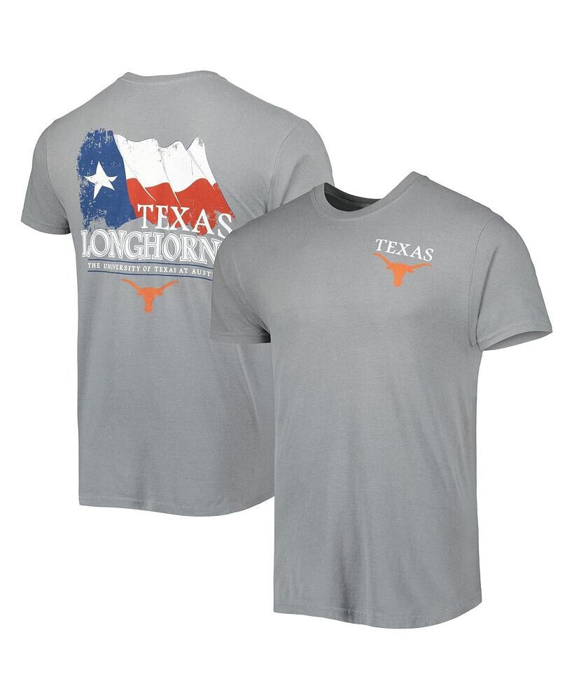 Image One men's Gray Texas Longhorns Hyperlocal Flying T-shirt