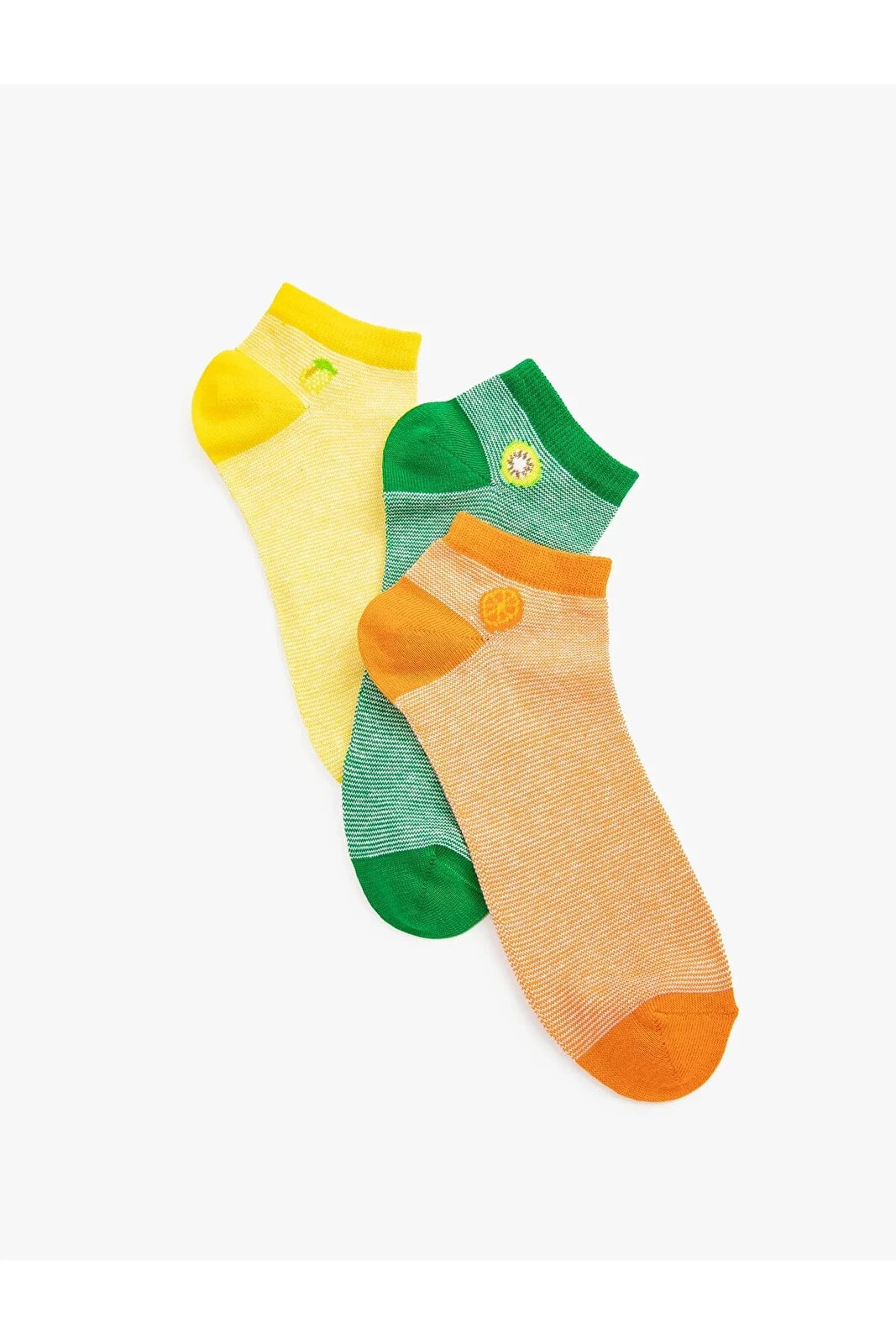 3'lü Patik Çorap Seti Meyve Temalı
