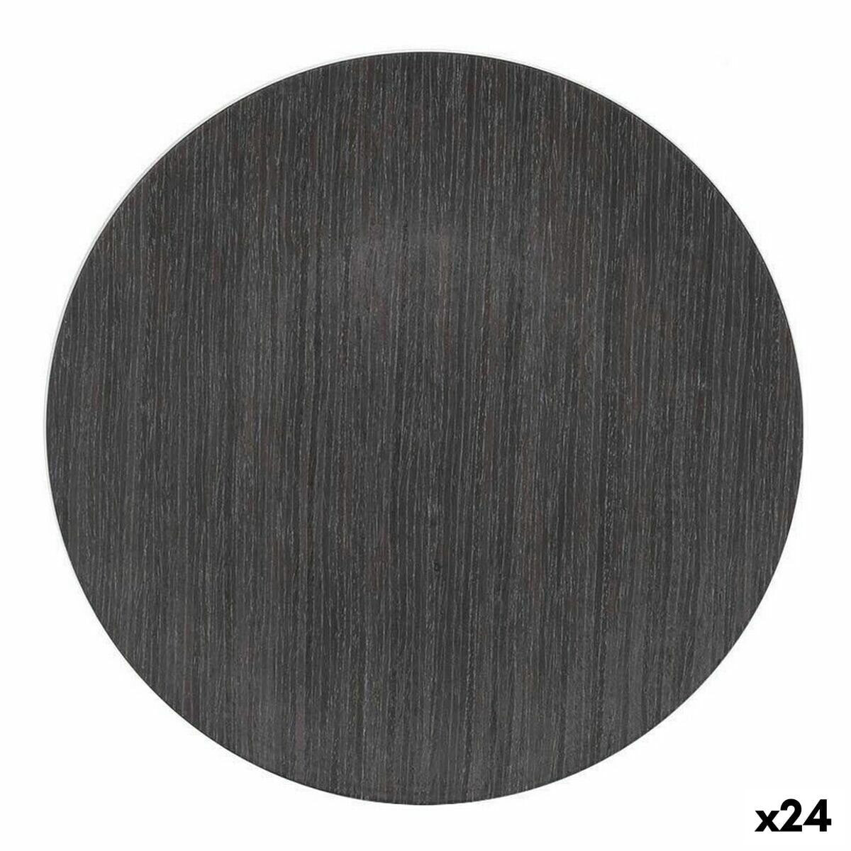 Underplate PVC Wood Dark Ø 33 cm (24 Units)