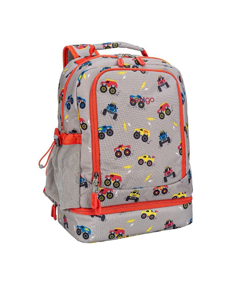 Kids Prints 2-In-1 Backpack and Insulated Lunch Bag - Trucks