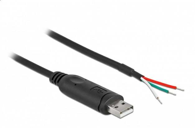 DeLOCK 90428 кабель последовательной связи Черный 2 m USB 2.0 RS-232