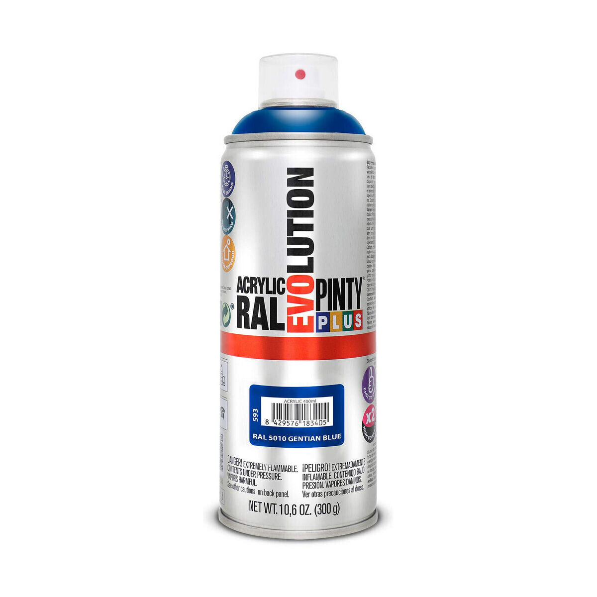 Spray paint Pintyplus Evolution RAL 5010 400 ml Gentian Blue