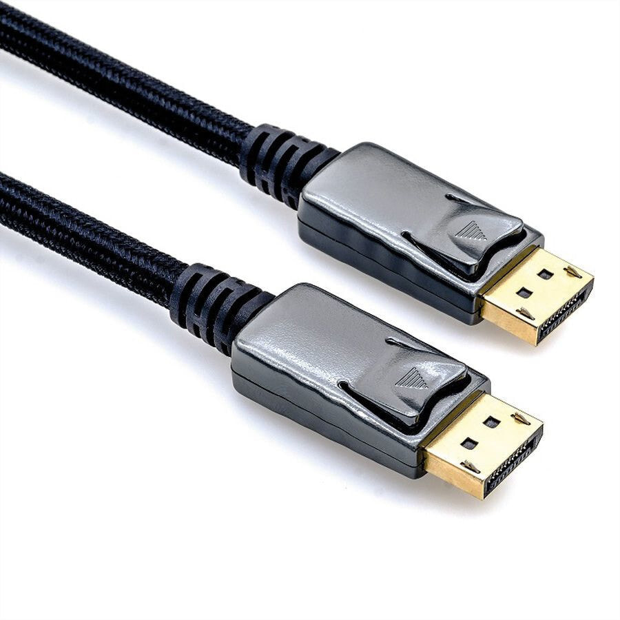 ROLINE 11.04.5880 DisplayPort кабель 1 m Черный, Металлический
