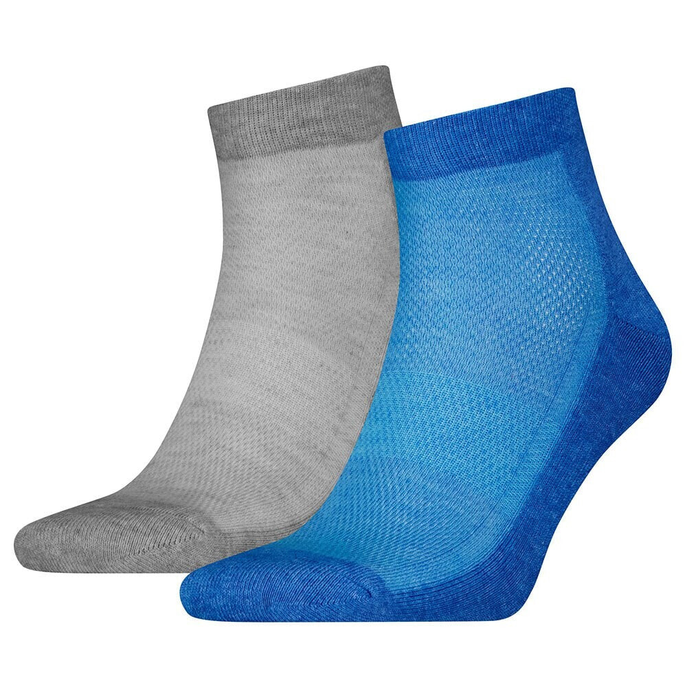 LEVI´S UNDERWEAR Sport Mesh Blocking 2 Units Quarter short socks 2 pairs