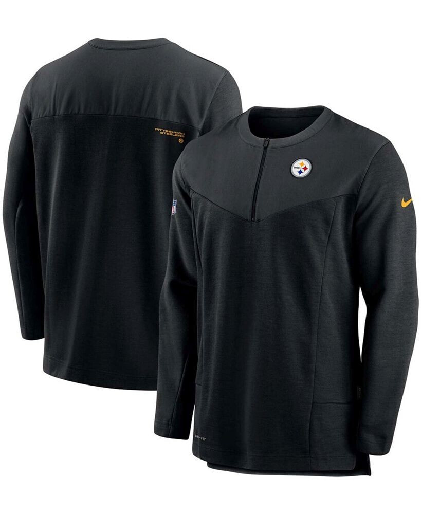 Nike men's Black Pittsburgh Steelers Sideline Half-Zip UV Performance Jacket