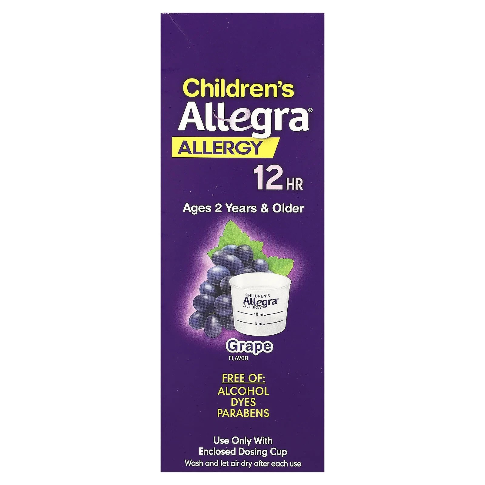 Children's Allergy, 12 HR, Ages 2 Years & Older, Grape , 8 fl oz (240 ml)