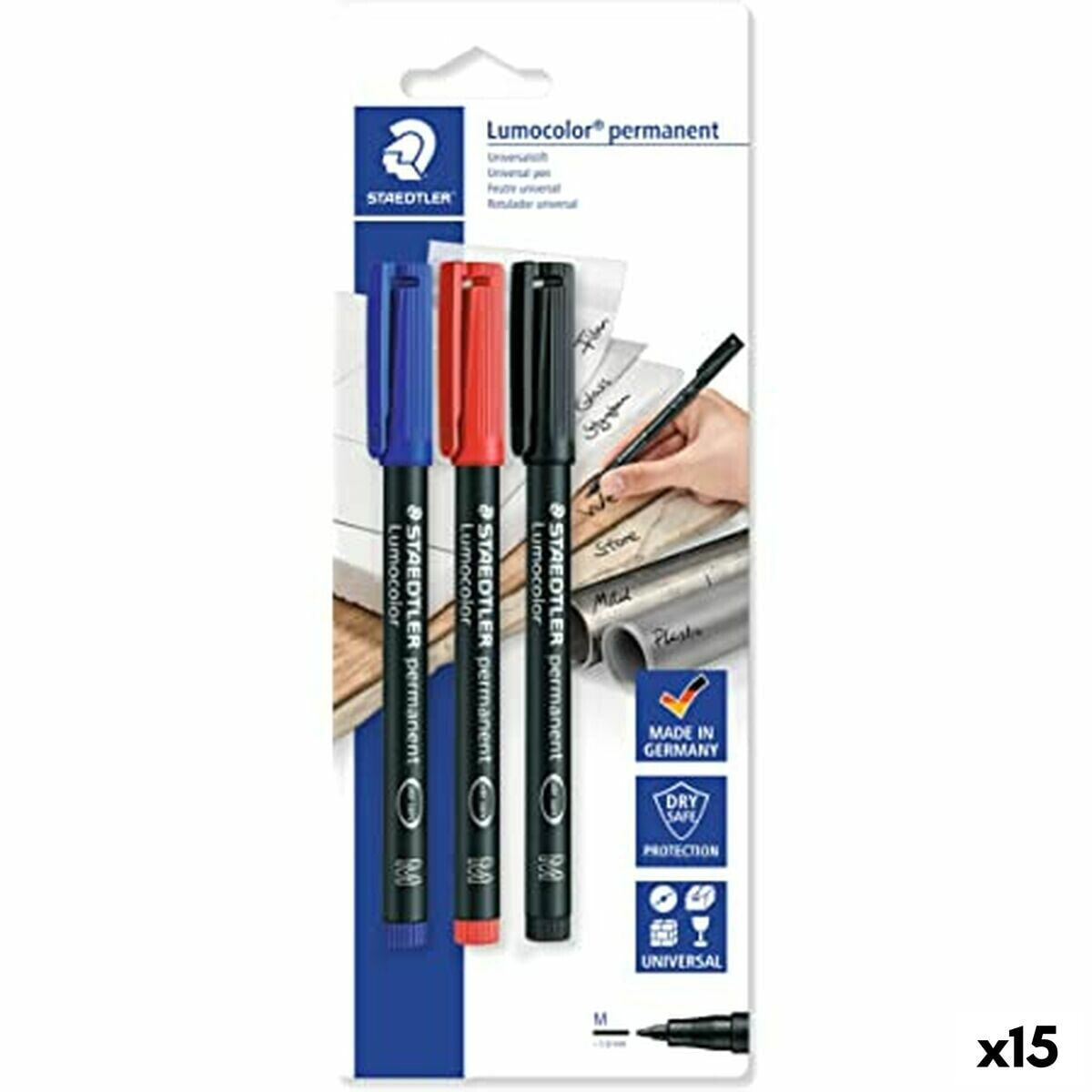 Set of Felt Tip Pens Staedtler Lumocolor 317-S Multicolour 10 Pieces (15 Units)