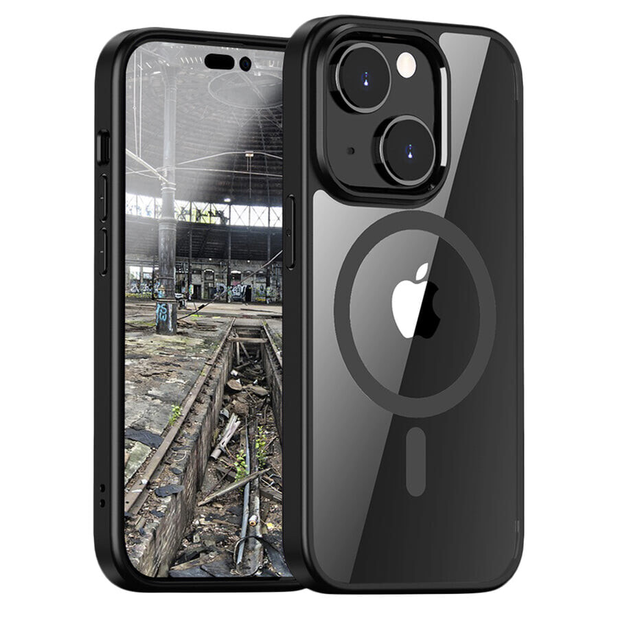 BackCase Pankow Hybrid MagSafe| Apple iPhone 13| schwarz/transparent|