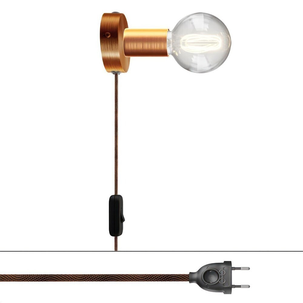 CREATIVE CABLES Spostaluce metal lamp with 2-pole plug