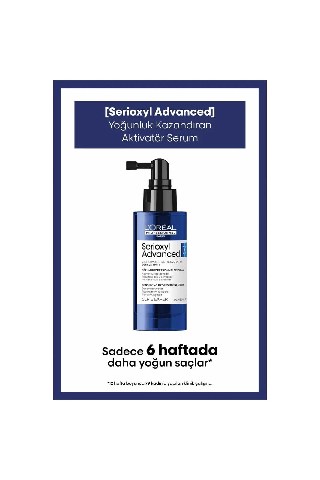 SERIOXYL ADVANCED İNCELMIŞ SAÇ TELLERI IÇIN YOĞUNLUK KAZANDIRAN SİLİKONSUZ SERUM 90 ML