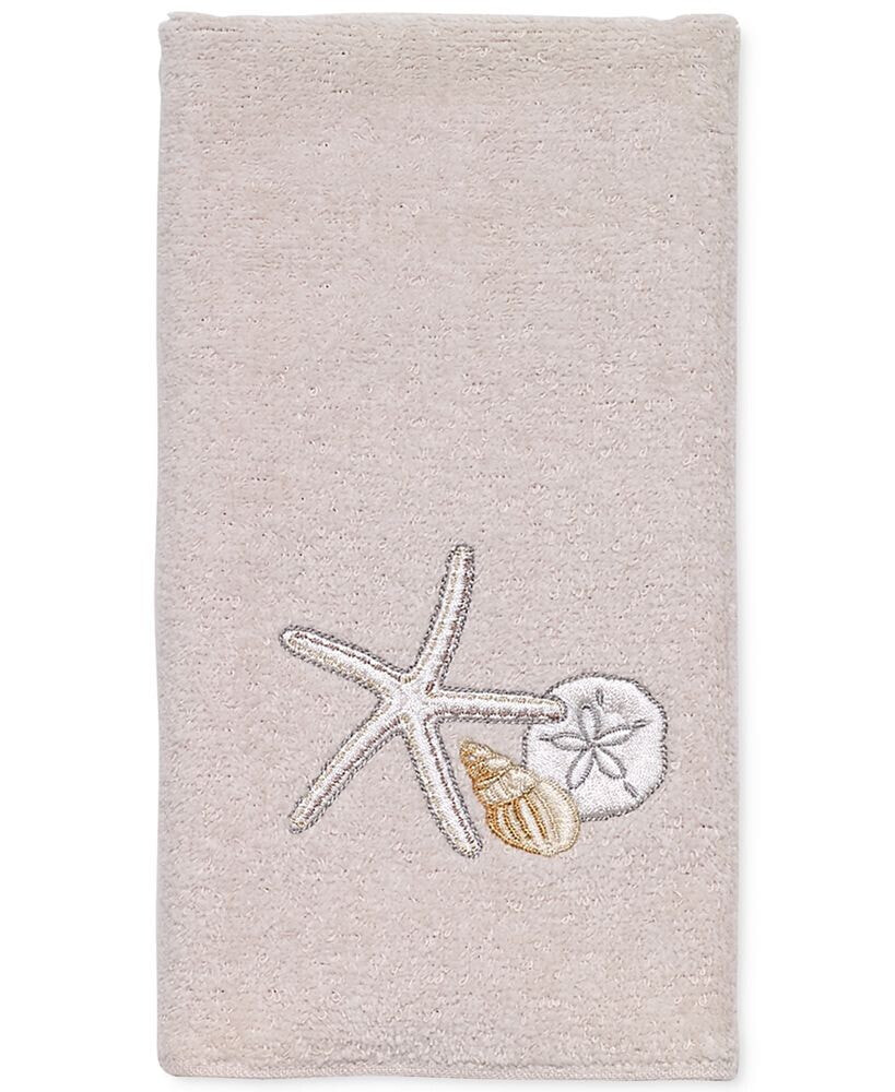 Avanti seaglass Embroidered Seashell Cotton Bath Towel, 27