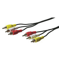 Wentronic 50380 - 1.5 m - 3 x RCA - 3 x RCA - Male - Male - Red - White - Yellow