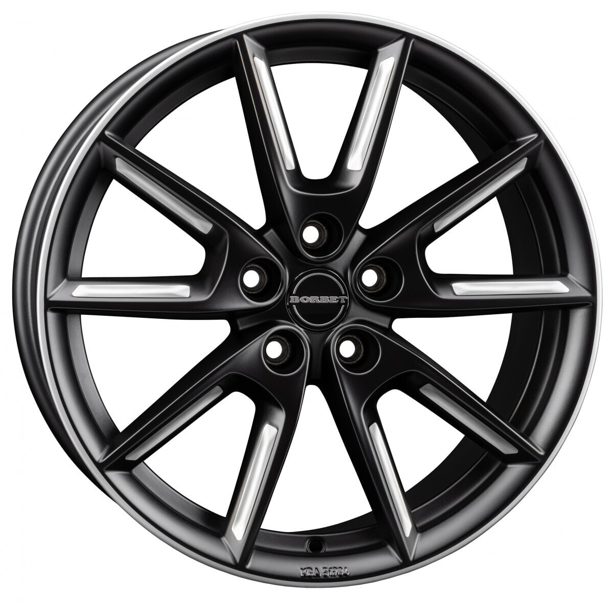 Колесный диск литой Borbet LX18 black matt silver spoke rim 8x18 ET48 - LK5/112 ML66.6