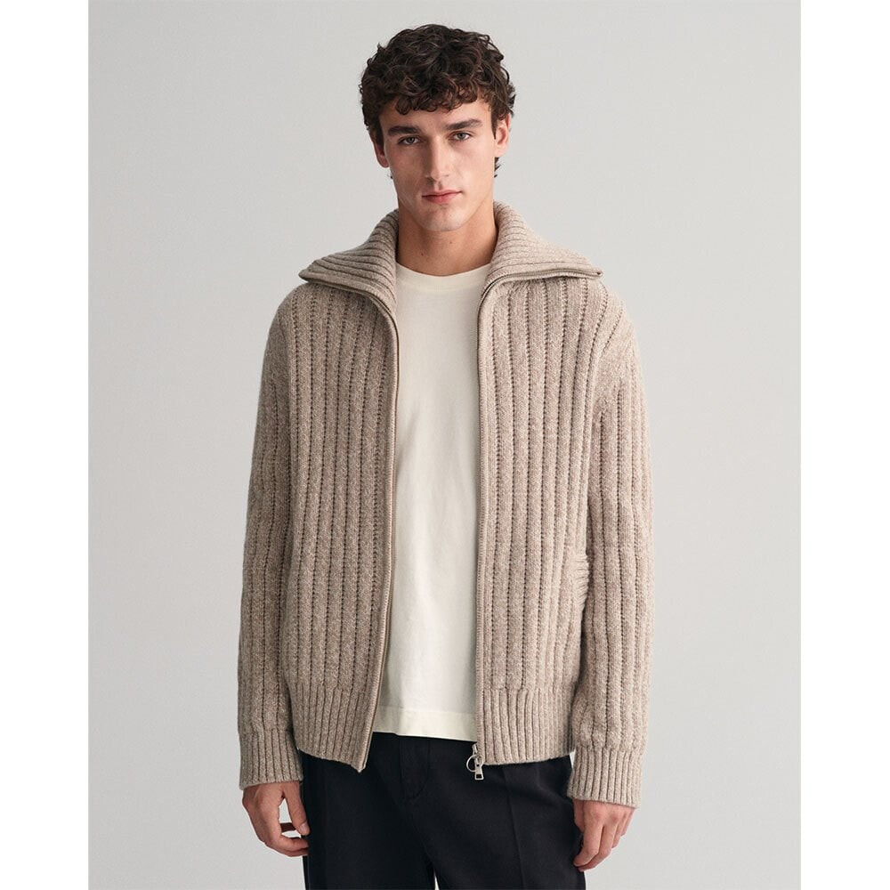 GANT Wool Full Zip Sweater