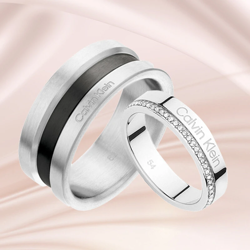 CALVIN KLEIN Set With Crystals Rings Unisex