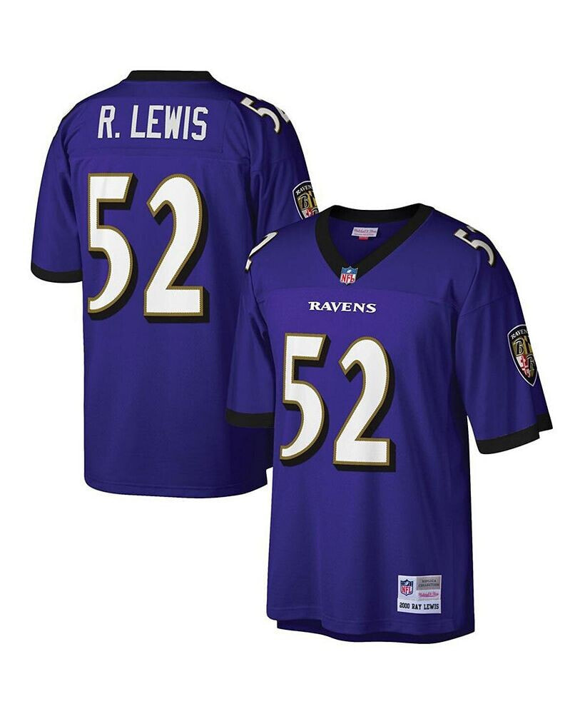 Mitchell & Ness men's Ray Lewis Purple Baltimore Ravens Big and Tall 2000 Retired Player Replica Jersey