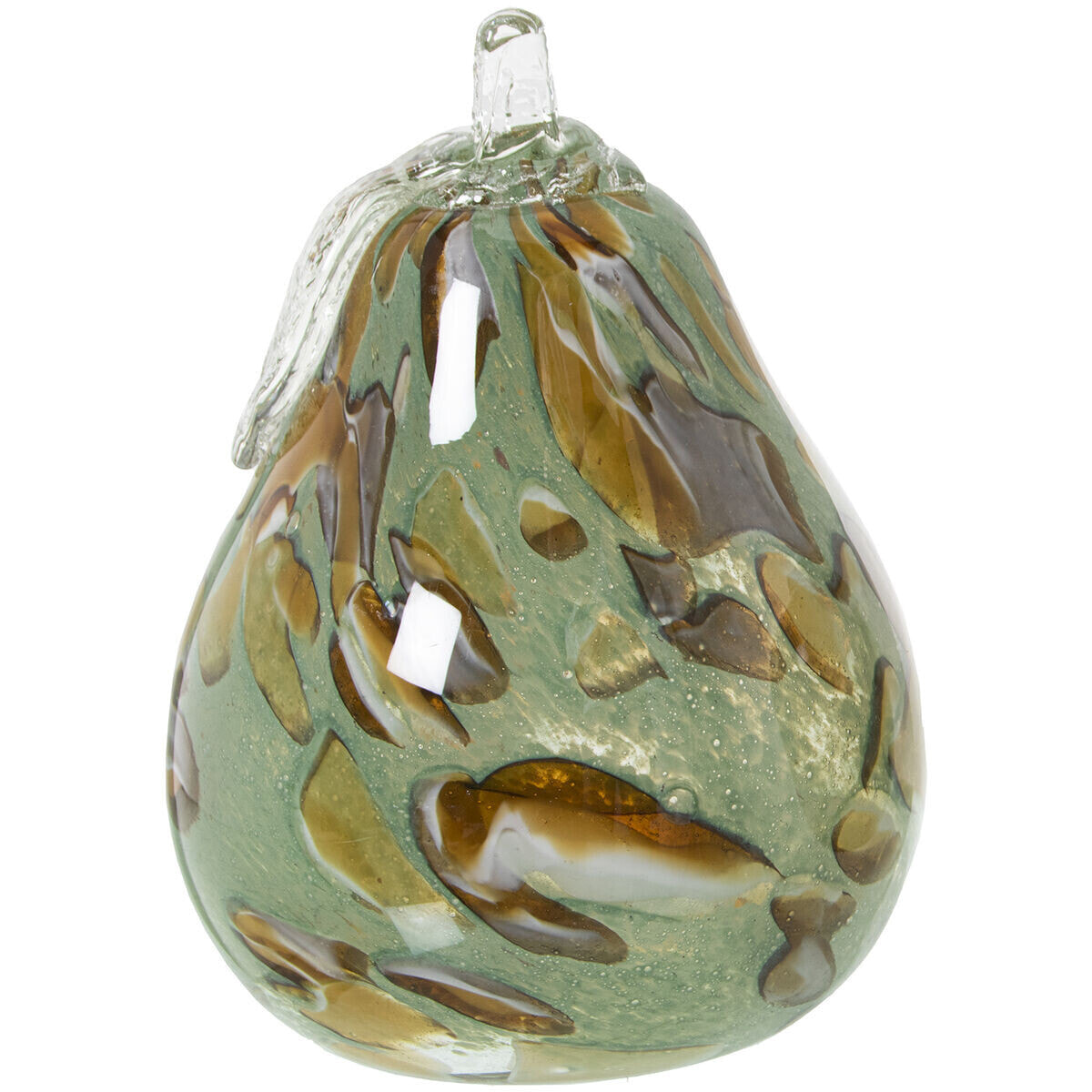 Decorative Figure Alexandra House Living Green Crystal Pear 11 x 17 cm