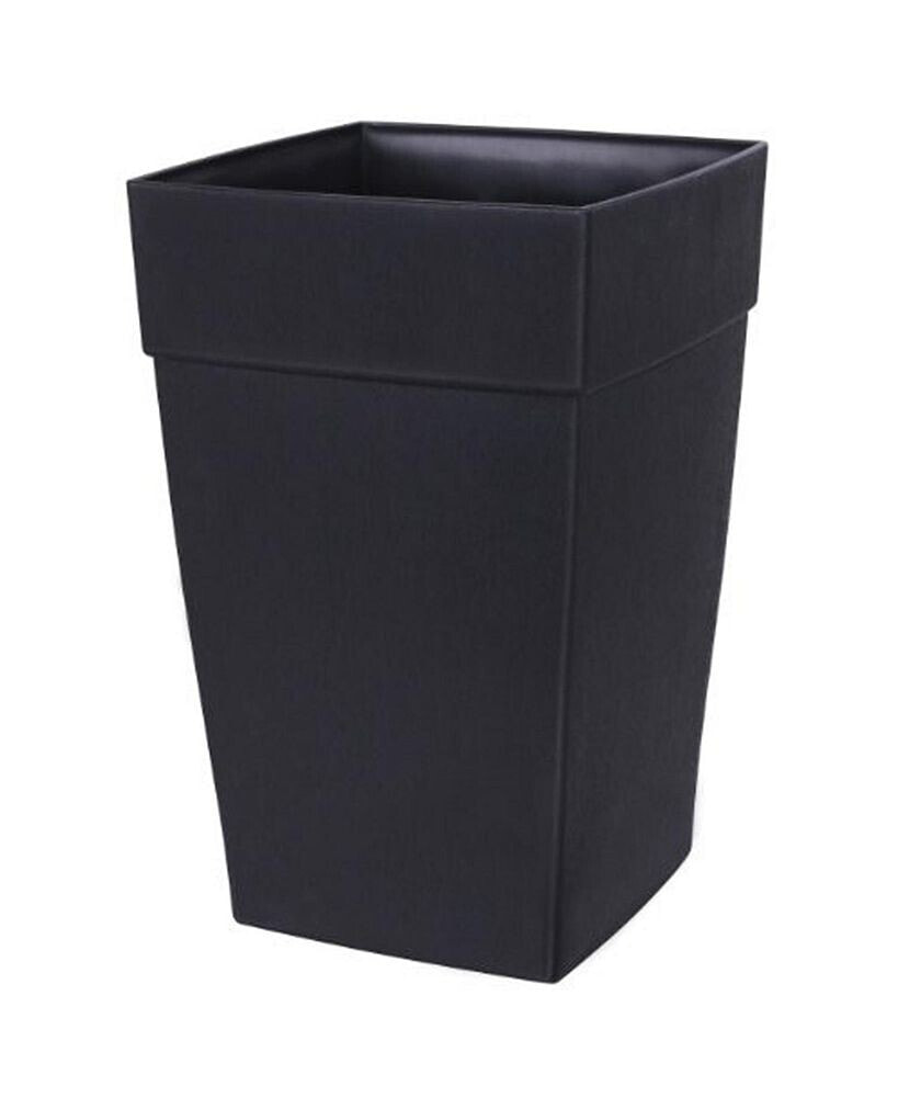 DCN (DCN350836) Harmony Self-Watering Tall Patio Planter, Black